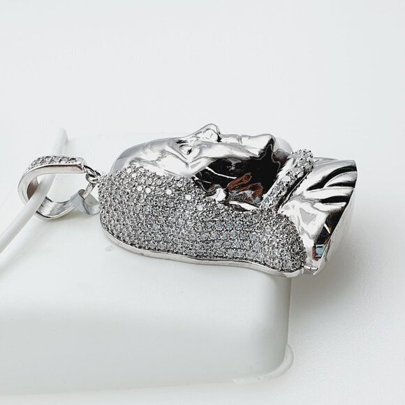 - "925 Sterling Silver Plated CZ Pendant, EVBRS355 - Picture 2 of 10